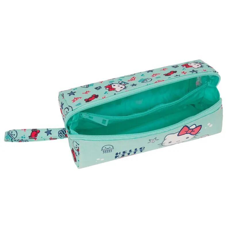 Estuche Portatodo Infantil Hello Kitty Sea Lovers con Cremallera Verde Agua 4/4