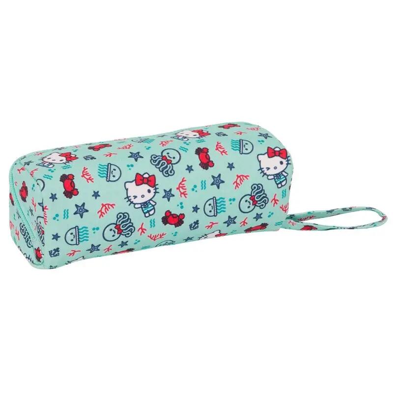Estuche Portatodo Infantil Hello Kitty Sea Lovers con Cremallera Verde Agua 2/4