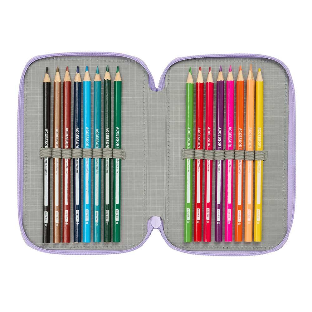 Astuccio triplo per bambini a tema K-Pop Demon Hunters, 37 pezzi con cerniera 7/7
