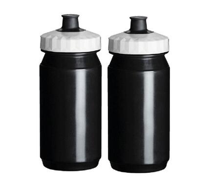 Wasserflasche 2x 550 ml Orange-Schwarz Trinkflasche