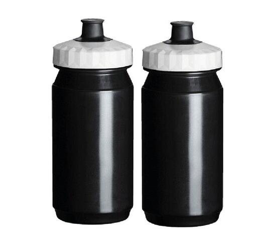 Drinkfles 2x 550 ml Waterfles Zwart Wit Bidon Fiets