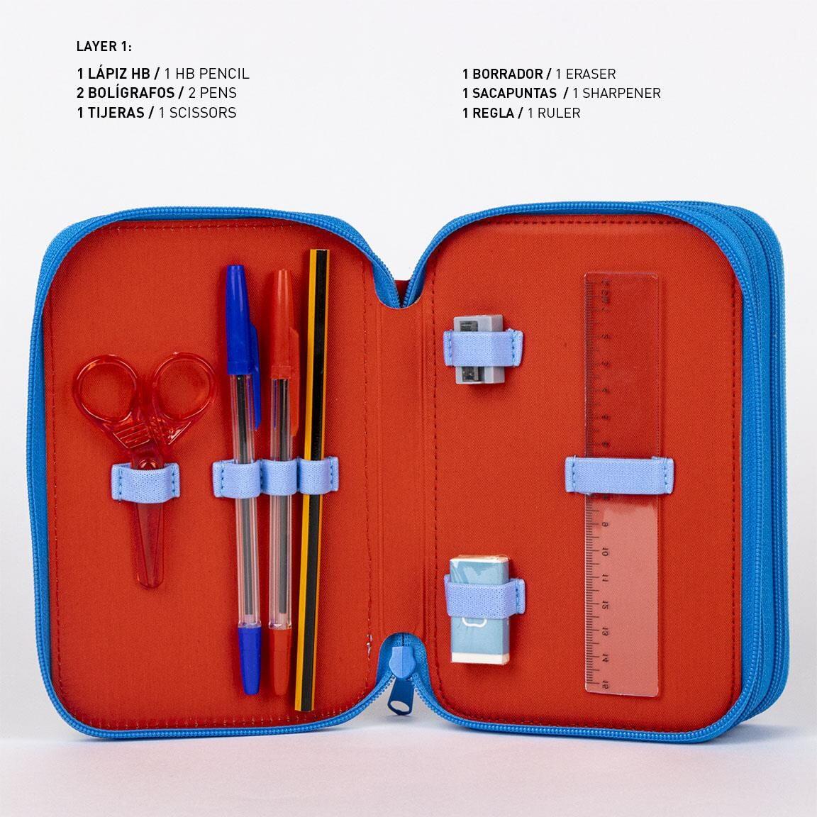 Trousse Spider-Man pour enfants avec accessoires et fermeture éclair, 3 3/6