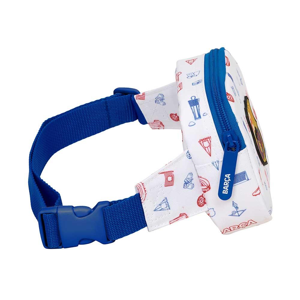 Marsupio bambino FC Barcelona prescolare con cerniera e cinghia blu 3/3