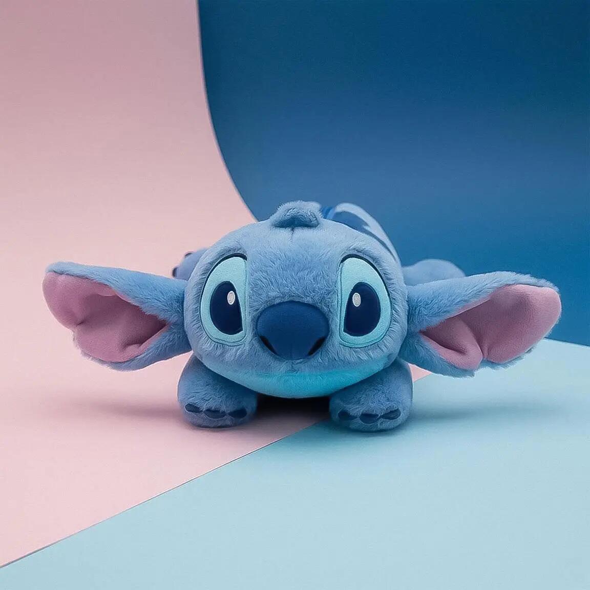 Estojo infantil Stitch de pelúcia com zíper - Azul 7/7