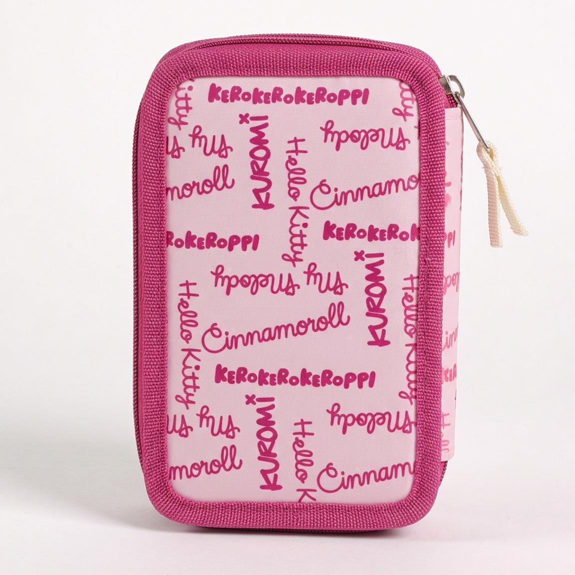 Astuccio doppio Kuromi in peluche con cerniera per bambini, 12x20x4 cm, viola 4/7