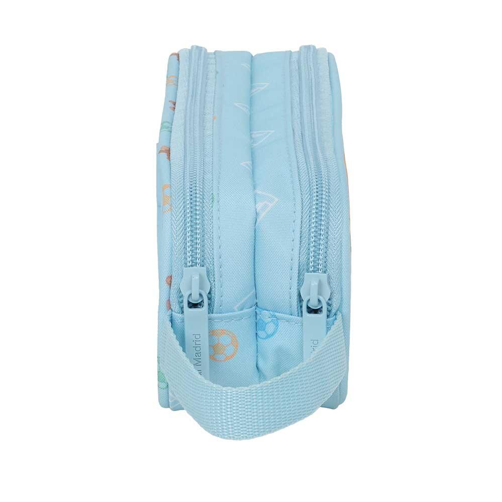 Astuccio doppio per bambini del Real Madrid con cerniera e manico, azzurro. 3/3