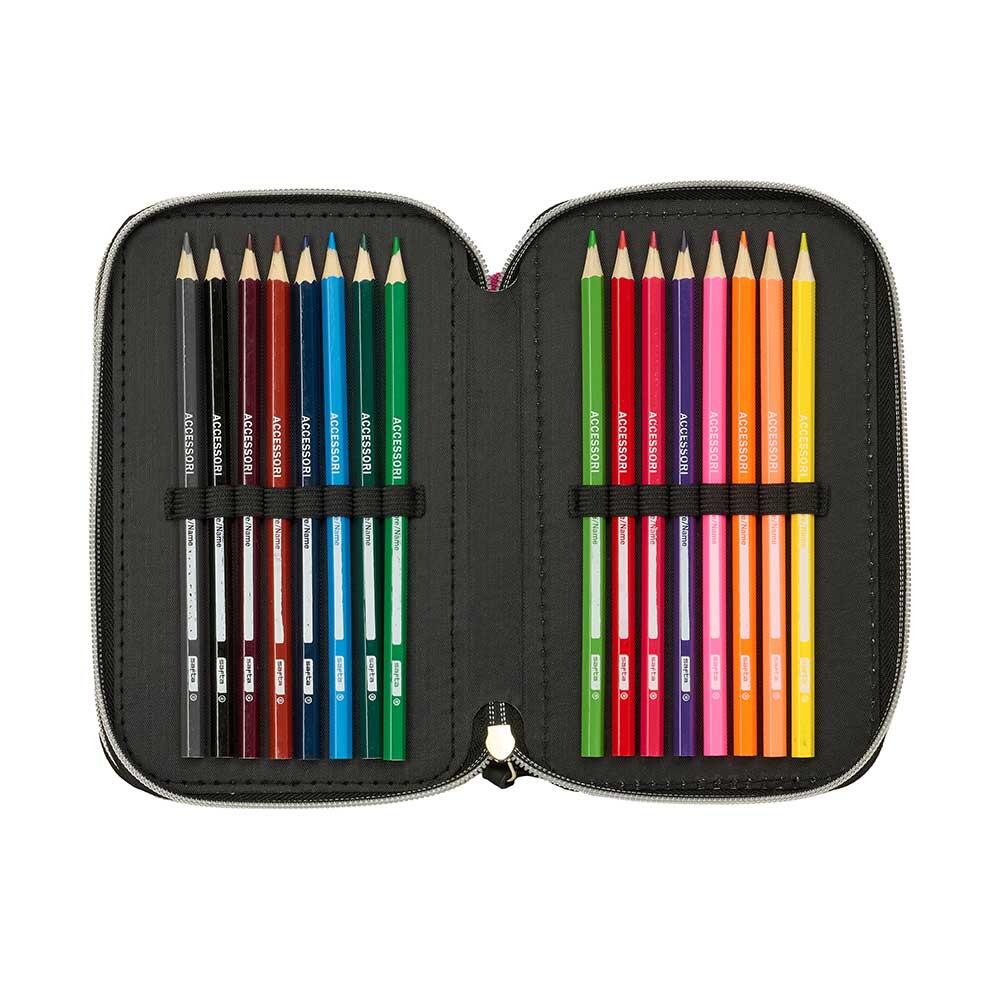 Trousse triple K-Pop Demon Hunters pour enfants, 37 pièces, rose et lilas 5/6