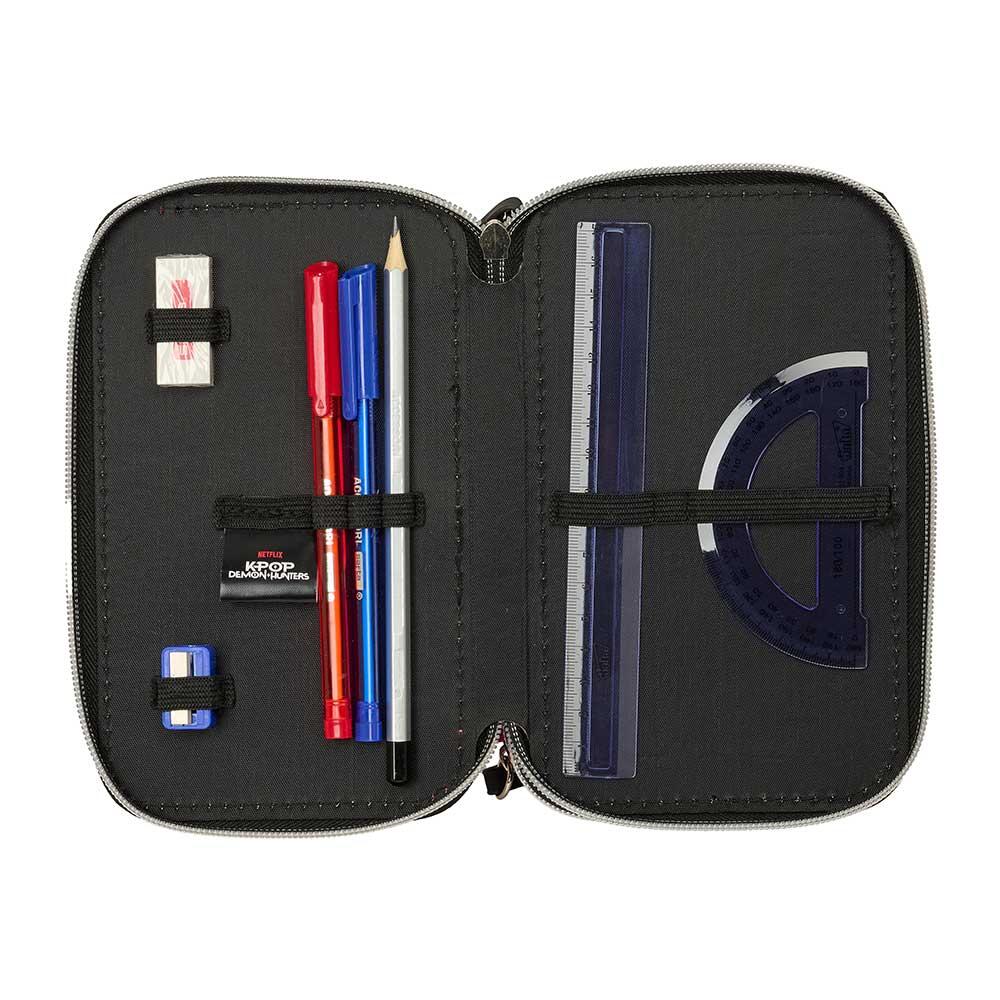 Trousse triple K-Pop Demon Hunters pour enfants, 37 pièces, rose et lilas 4/6