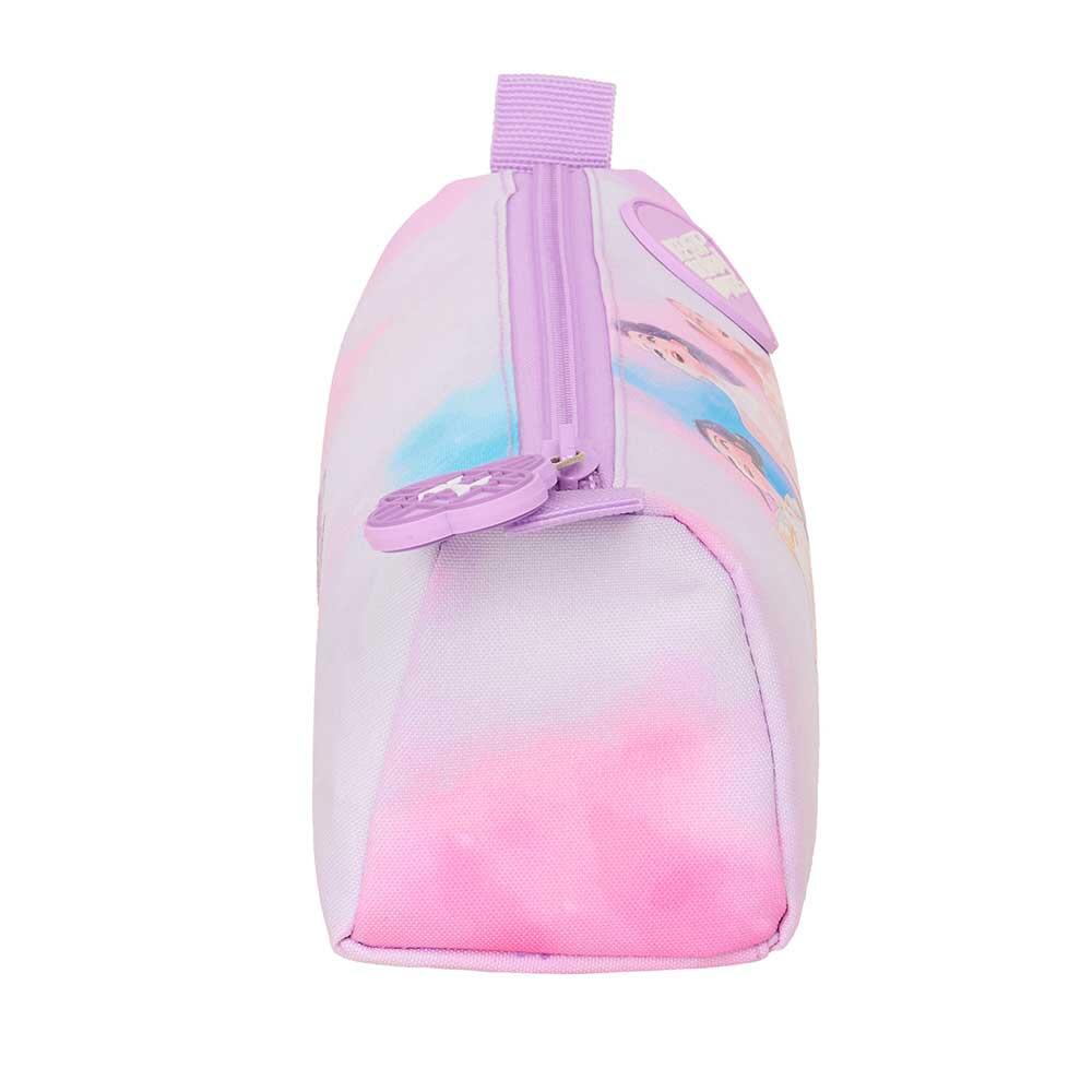 Trousse double K-Pop Demon Hunters pour enfants avec fermeture éclair, violette 3/3