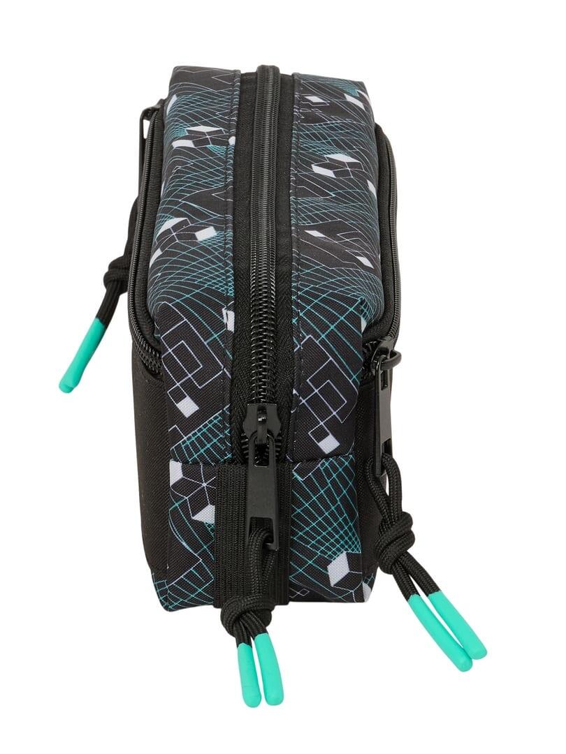 Astuccio per matite Minecraft con tripla cerniera, per bambini, 22 cm, nero 3/4