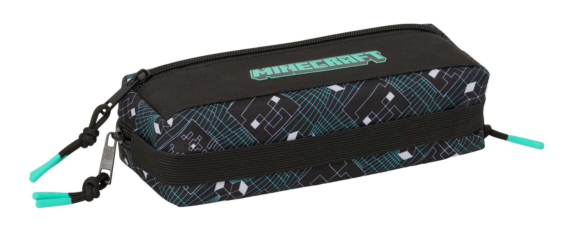 Astuccio per matite Minecraft con tripla cerniera, per bambini, 22 cm, nero 4/4