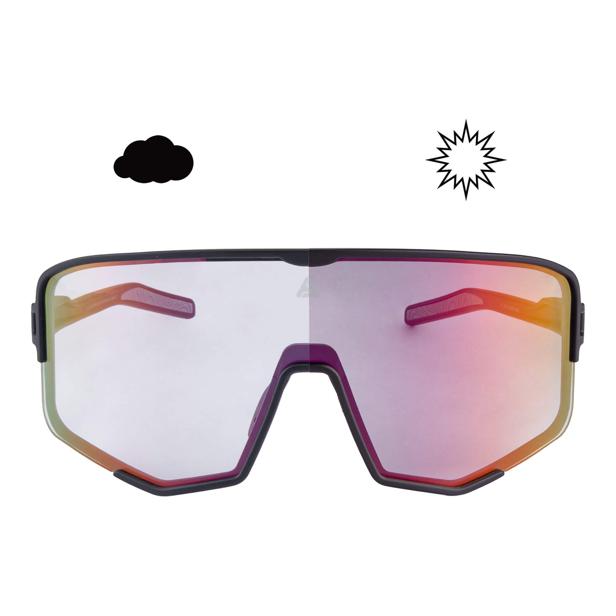 Fotochromatyczne okulary przeciwsłoneczne EZRA BLACK-RED 3/6