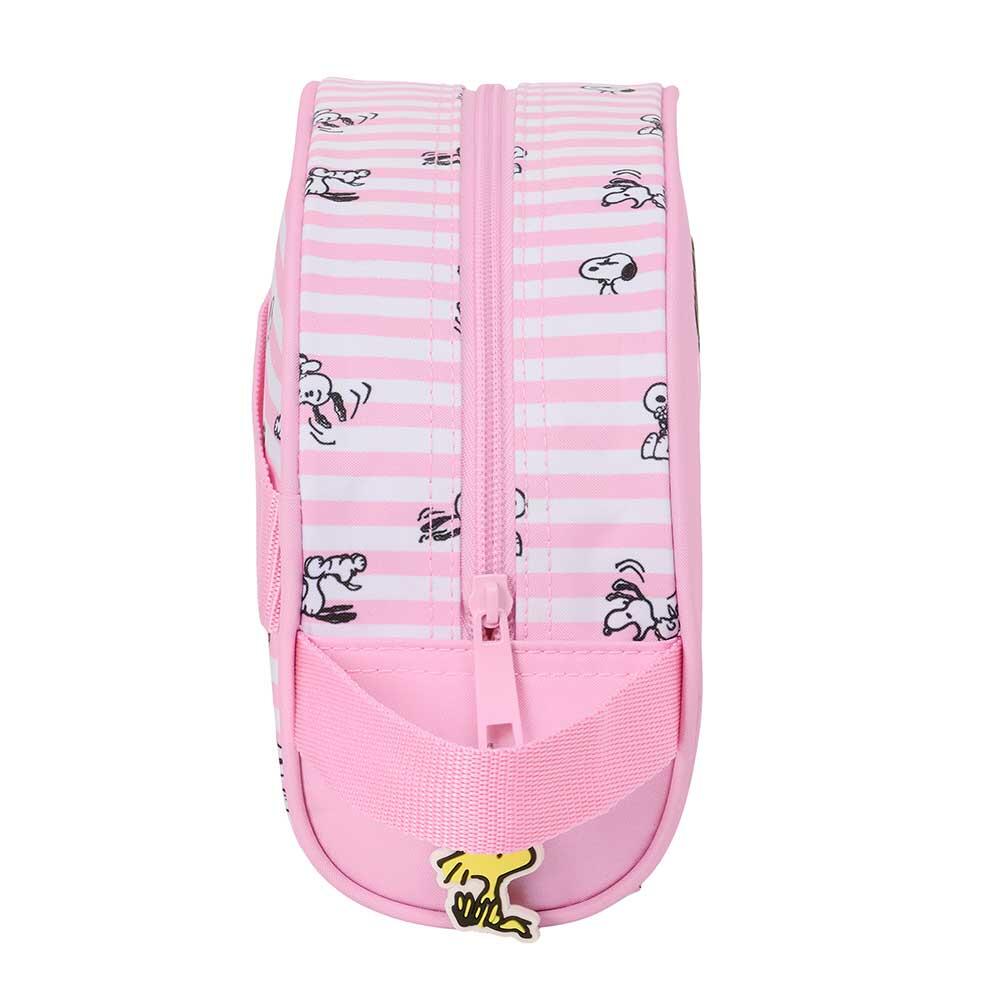 Trousse de toilette Snoopy Peanuts pour adulte, avec poignée et fermeture 3/4