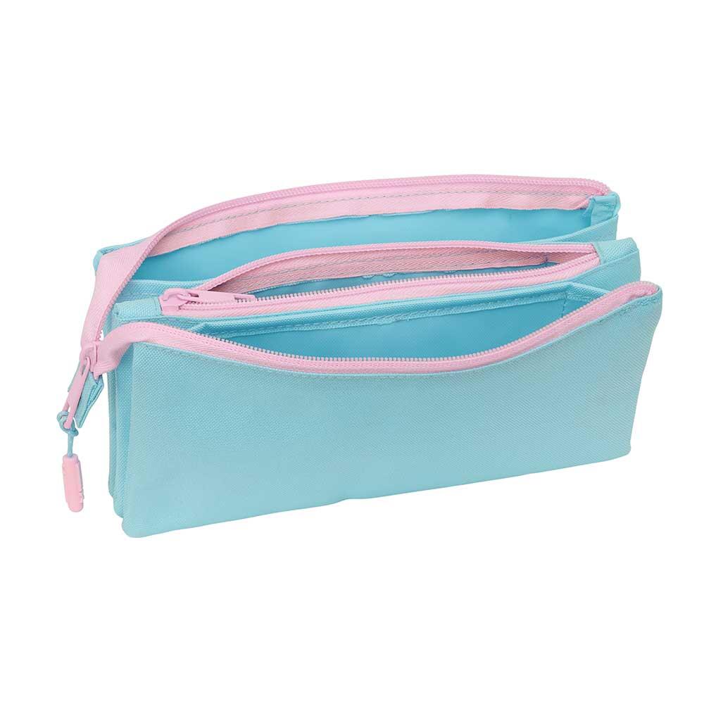 Astuccio triplo Munich Sky per bambini con 3 scomparti e cerniera - Blu 3/3