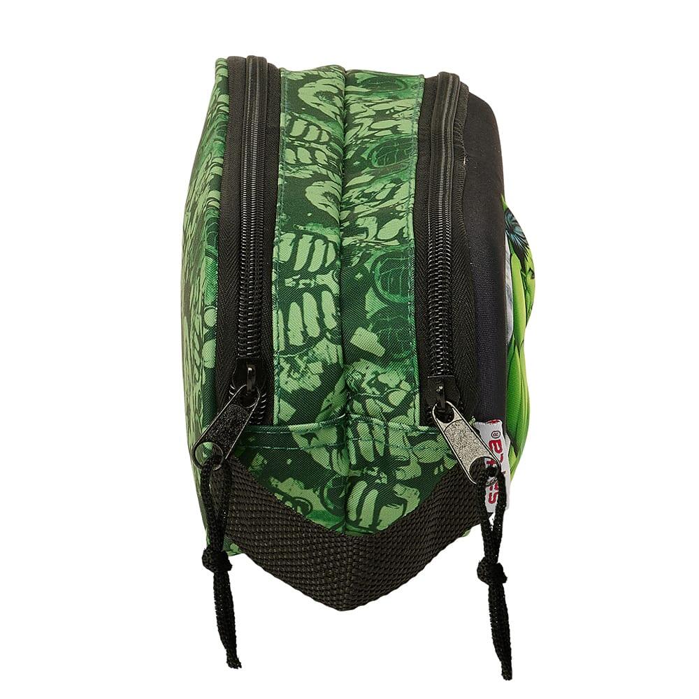 Trousse double Hulk 3D pour enfants avec 2 fermetures éclair, verte 3/6