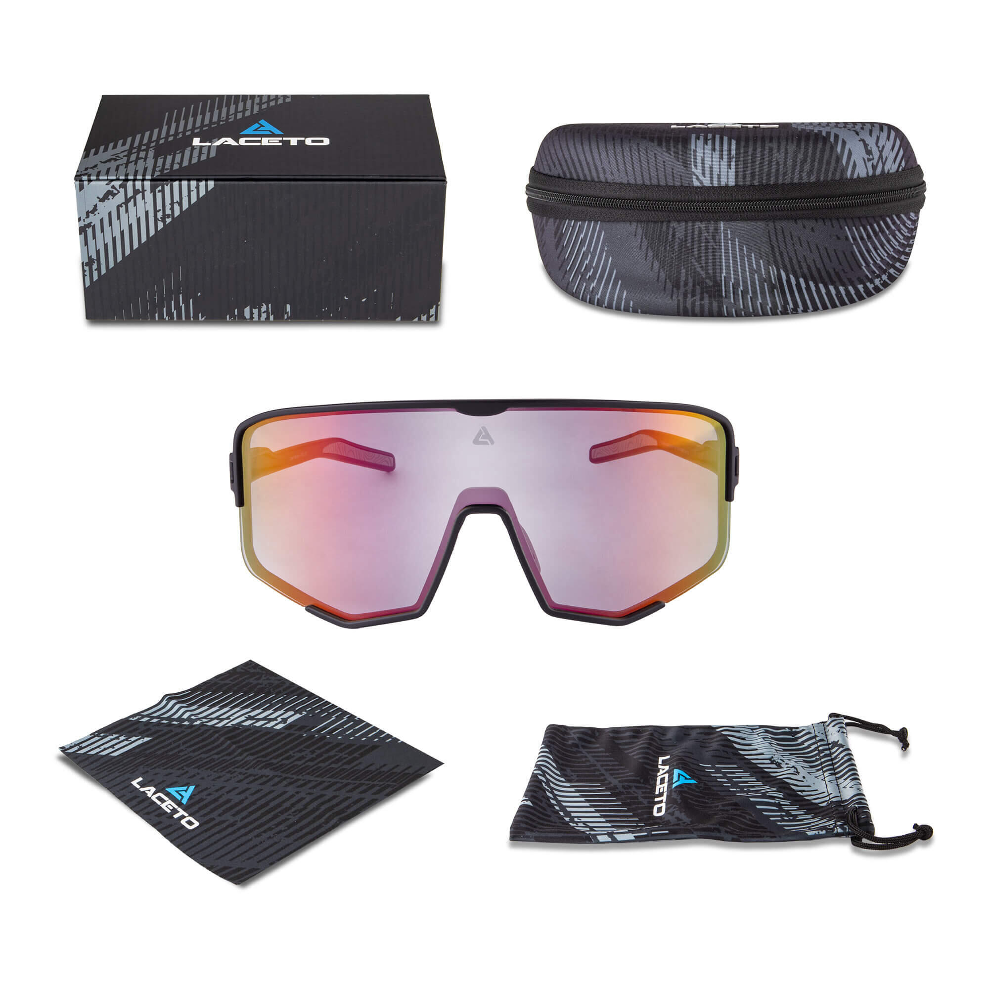 Fotochromatyczne okulary przeciwsłoneczne EZRA BLACK-RED 6/6