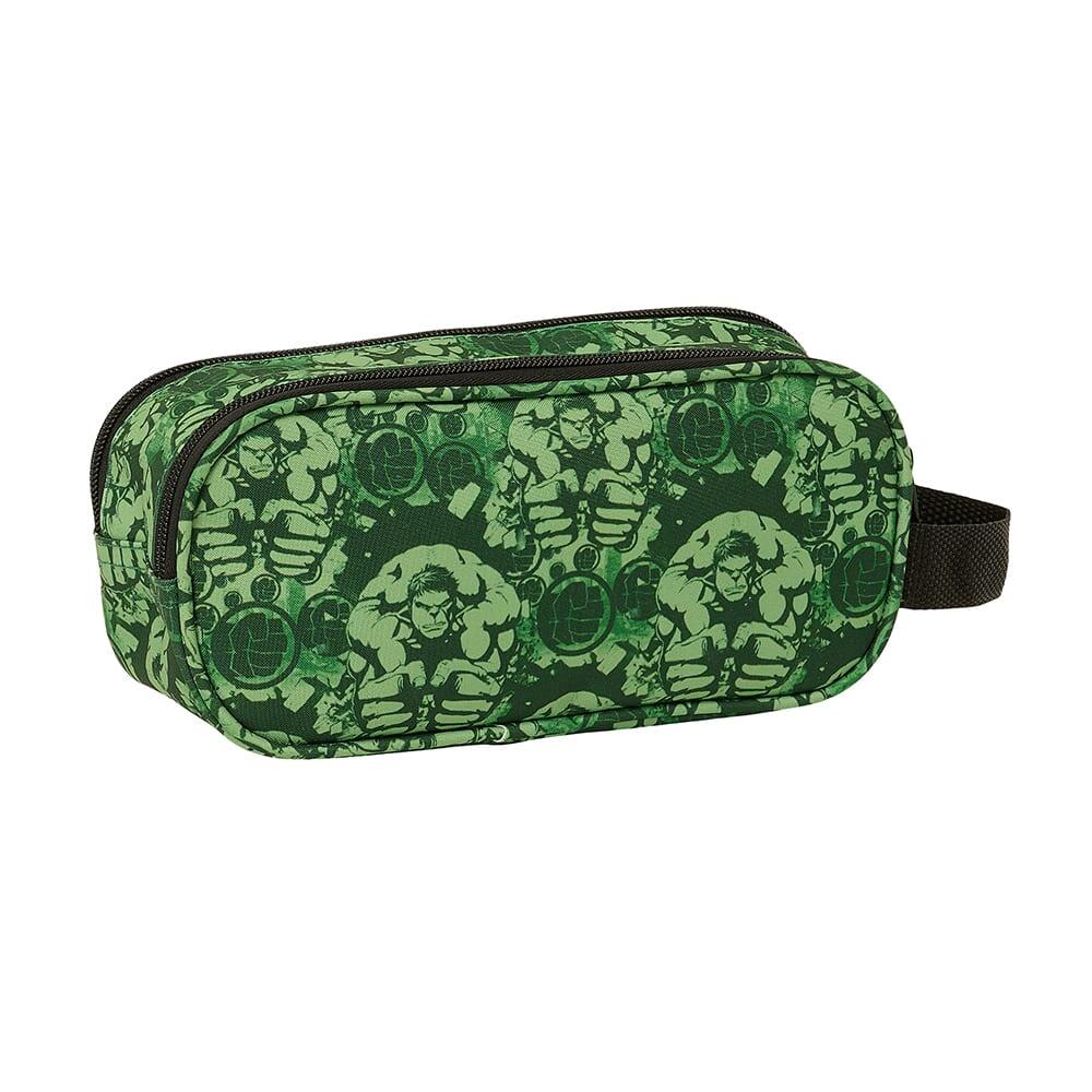 Trousse double Hulk 3D pour enfants avec 2 fermetures éclair, verte 2/6
