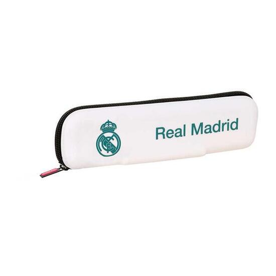 Trousse à crayons en silicone pour enfants Real Madrid avec fermeture éclair