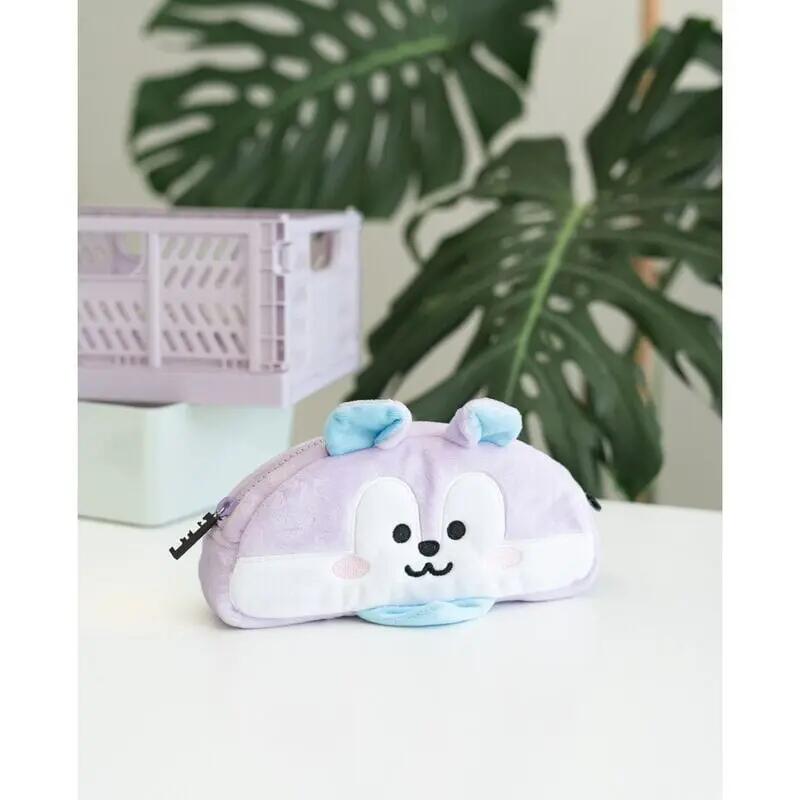 Astuccio per bambini BT21 in peluche con cerniera, 20 cm, colore lilla. 4/4