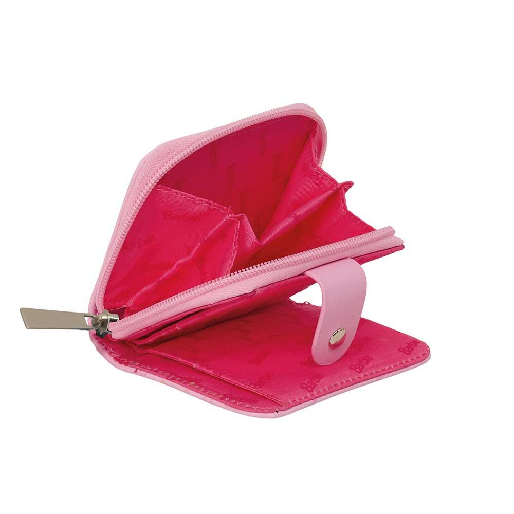 Portafoglio per bambini Barbie con chiusura magnetica e cerniera - Rosa 3/3