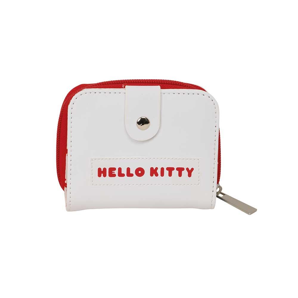 Portafoglio per bambini Hello Kitty con chiusura magnetica e cerniera, bianco 2/3