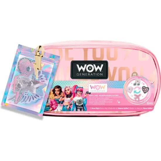 Wow Generation Kinder-Federmäppchen mit Aufnähern, 22 x 10 x 6,5 cm, Rosa 2/2