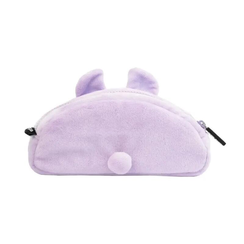 Astuccio per bambini BT21 in peluche con cerniera, 20 cm, colore lilla. 2/4