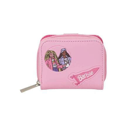 Barbie Kindergeldbörse mit Magnetverschluss und Reißverschluss – Rosa