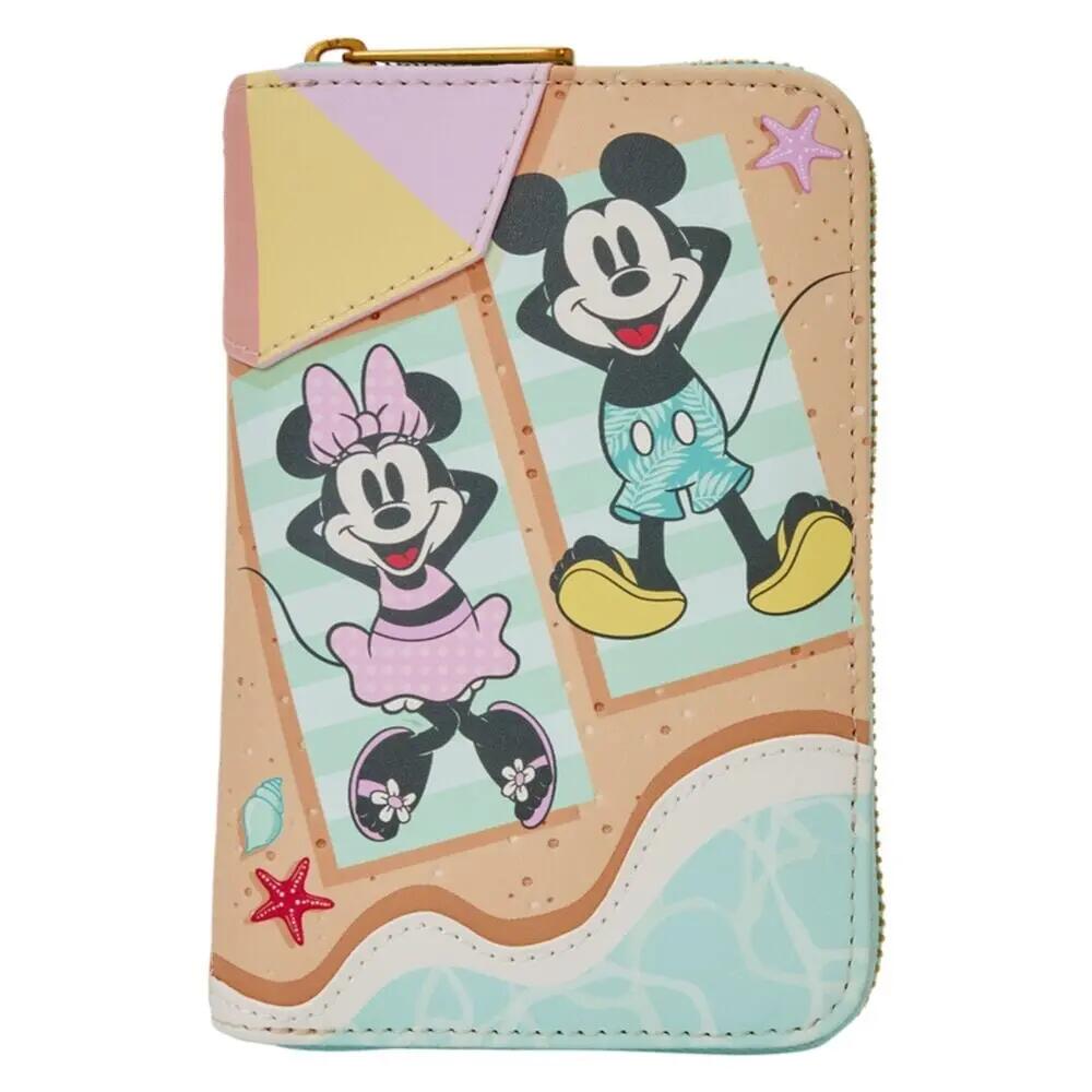 Portefeuille adulte Mickey et Minnie avec fermeture éclair et compartiments 4/6