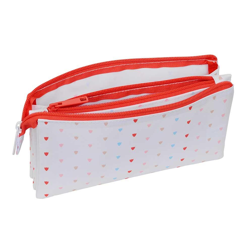 Trousse à crayons triple pour enfants du FC Séville, avec 3 compartiments et 3/3