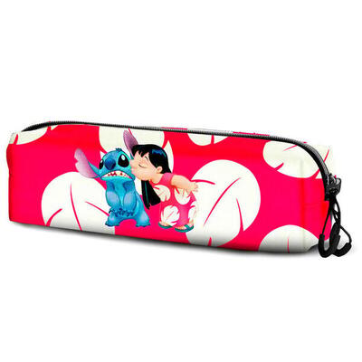 Astuccio doppio Stitch per bambini con 2 cerniere rosa e blu