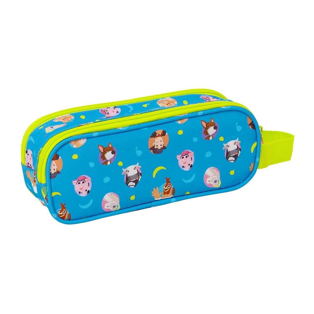 Astuccio doppio con cerniera per bambini Zenon's Farm, blu 2/3