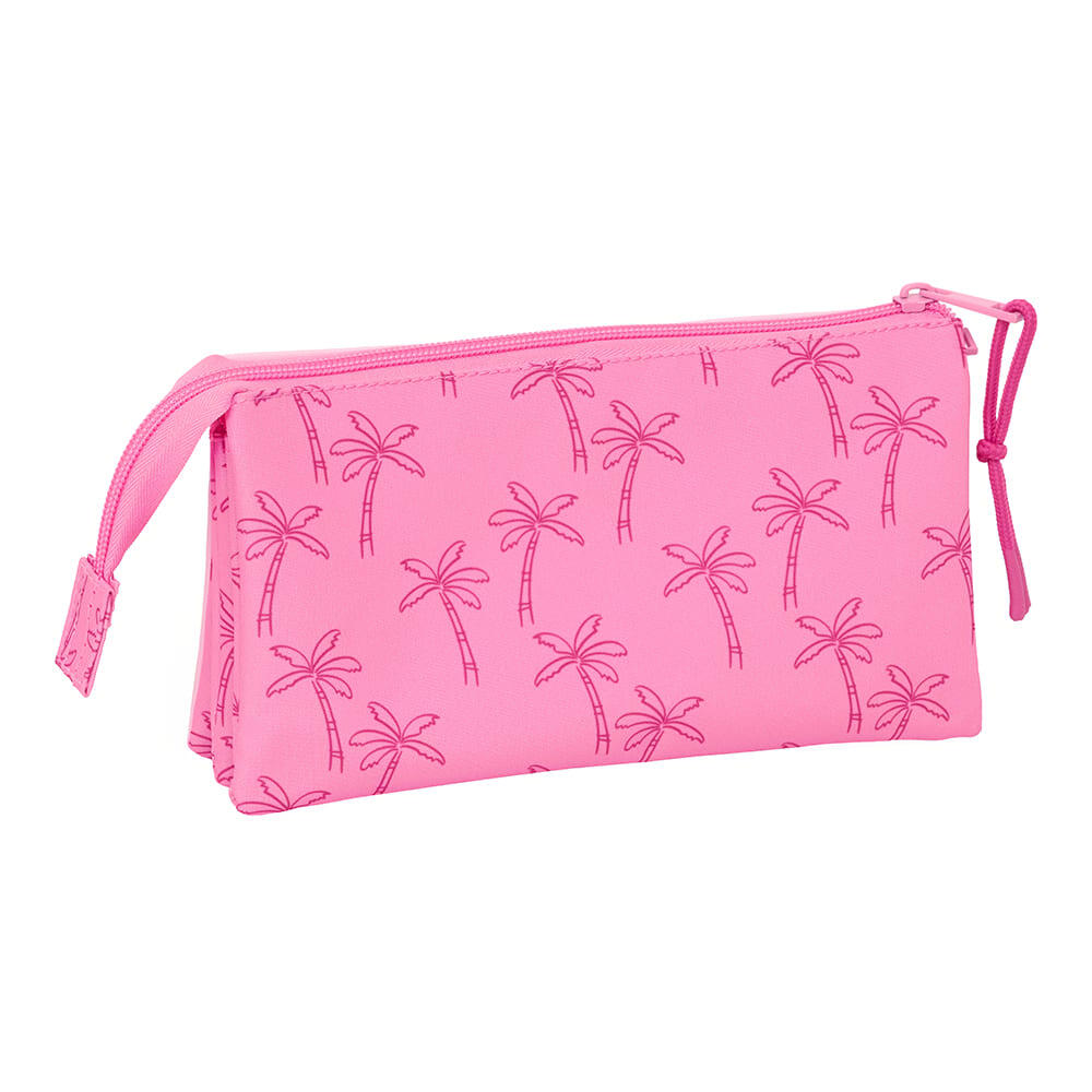 Astuccio triplo Stitch Chill per bambini con 3 cerniere, rosa 2/3