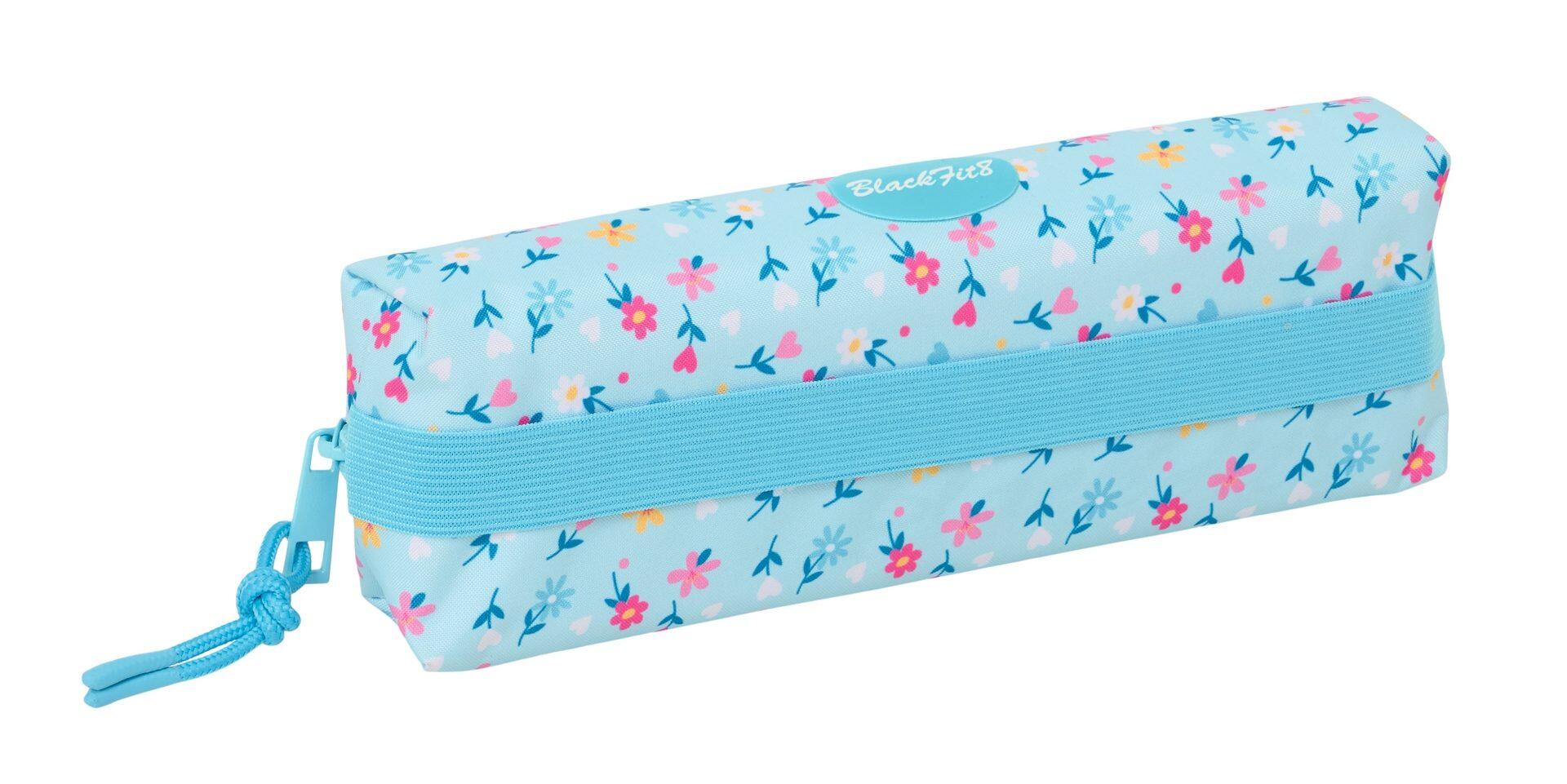 Estuche Portatodo Infantil Blackfit8 Pétalos con Cremallera 22 cm Azul 4/4