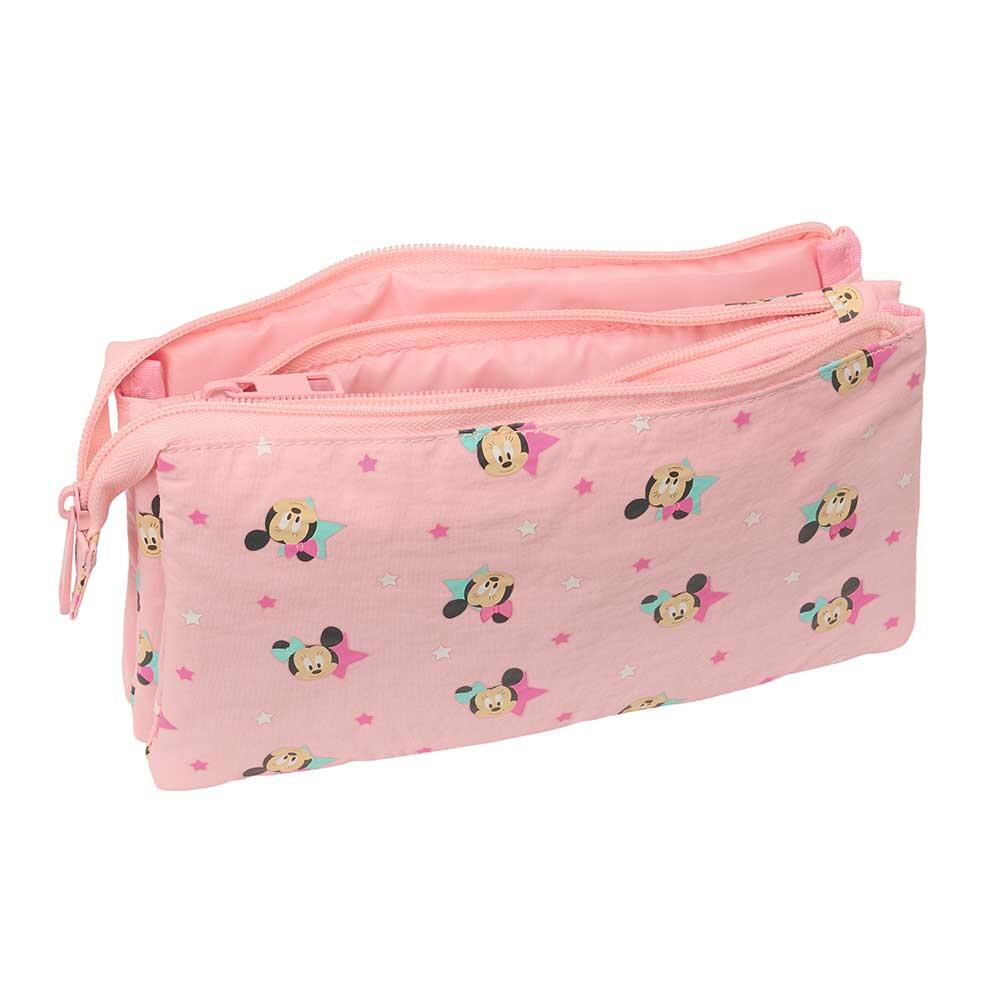 Astuccio triplo per matite di Minnie Mouse Baby con 3 cerniere, rosa 3/3