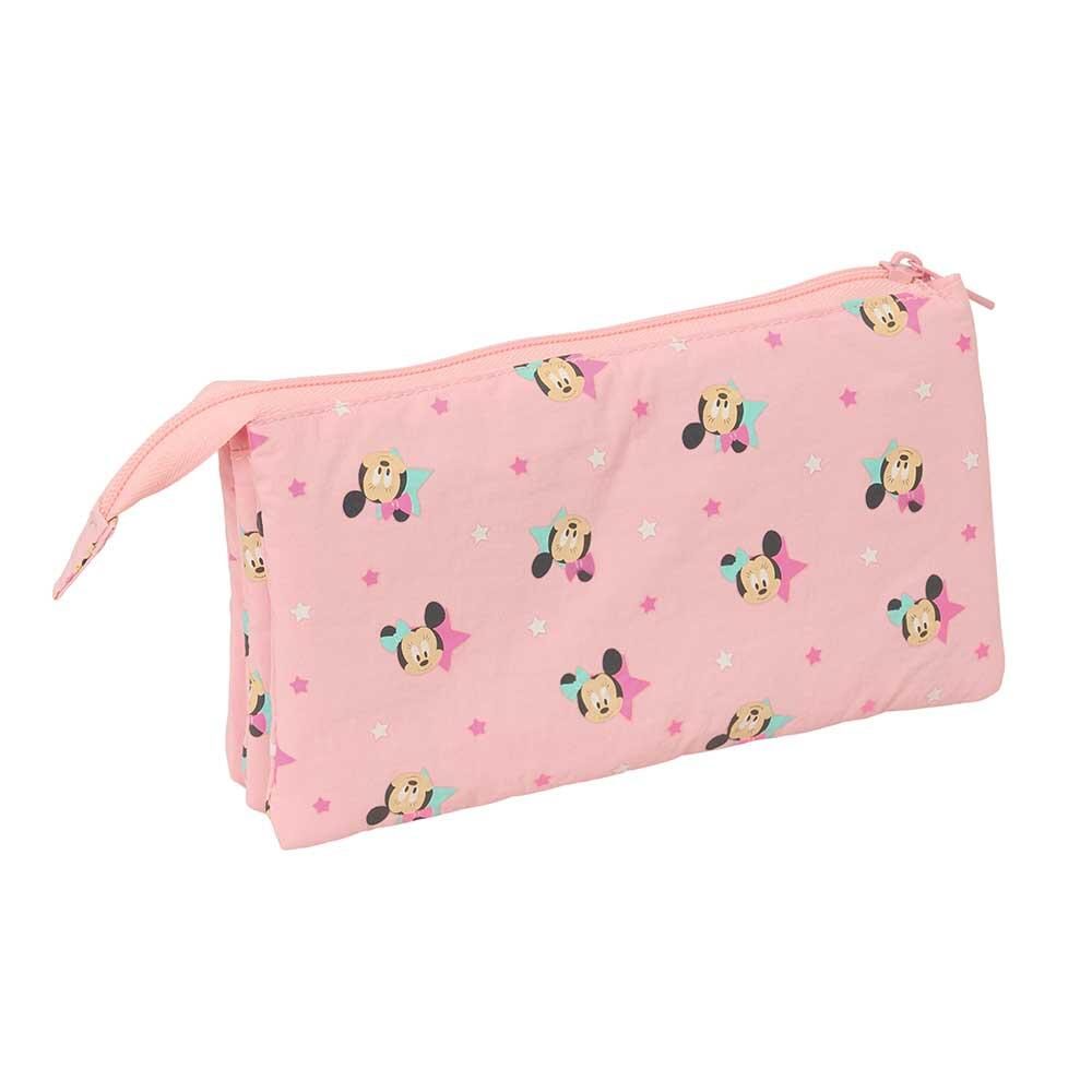 Astuccio triplo per matite di Minnie Mouse Baby con 3 cerniere, rosa 2/3