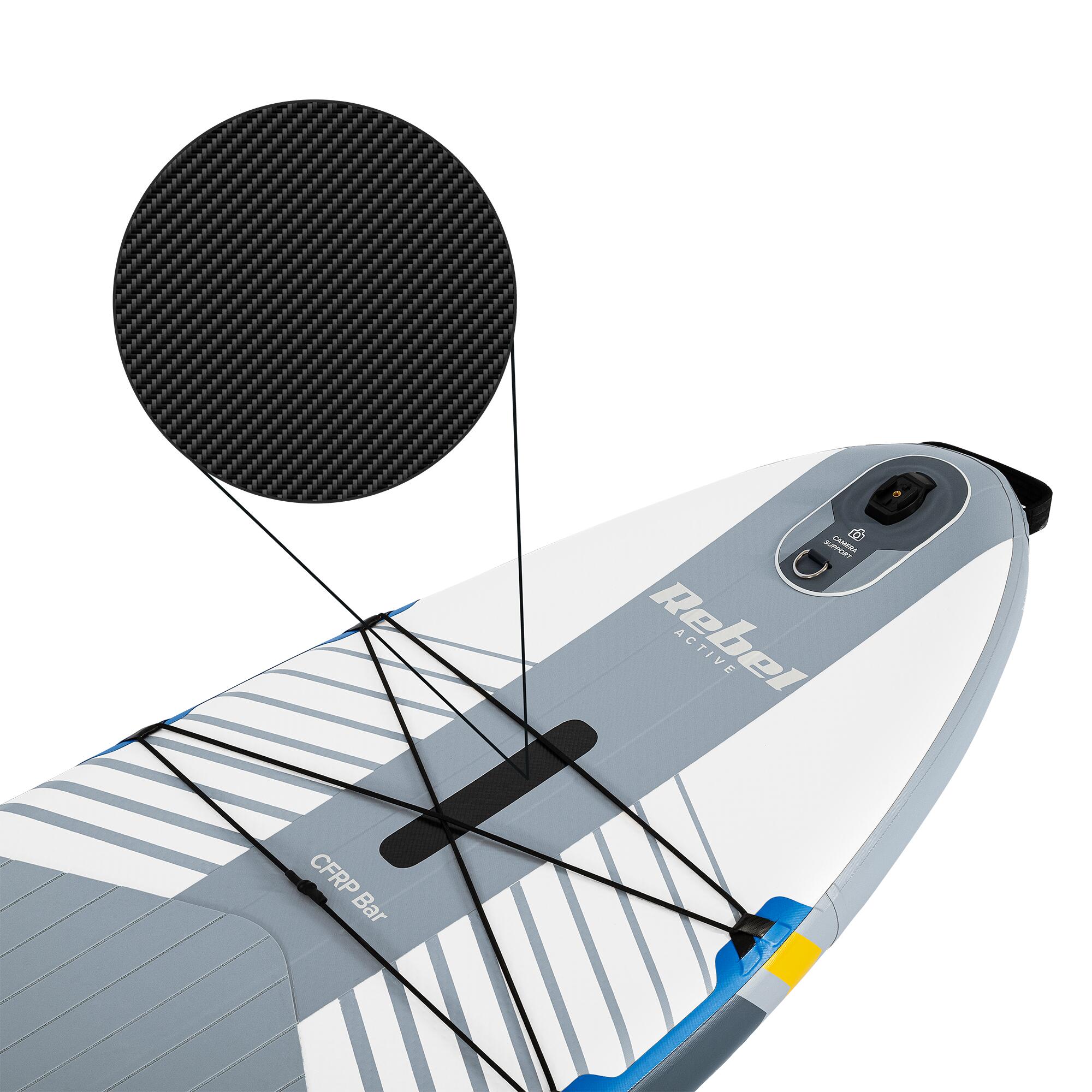 Deska SUP PRO pompowana do pływania siedzisko wiosło 335CM wzmocniona 220KG 4/7