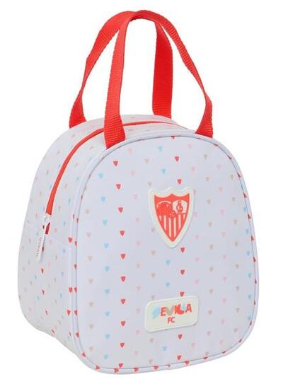 Sevilla FC Kinder-Isolier-Kulturbeutel, mit Aluminiumfutter und Tragegriff, Weiß