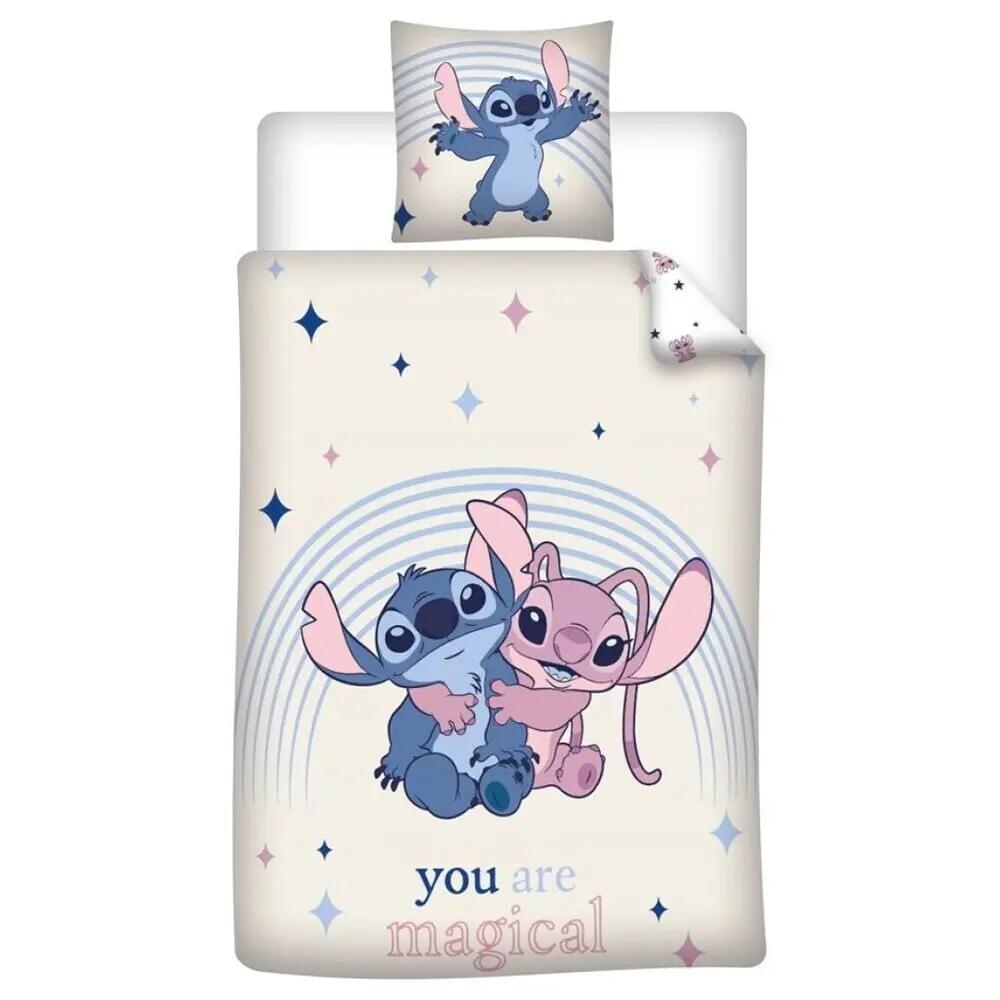 Capa de edredão infantil Angel & Stitch policotão 140x200 cm bege 5/5