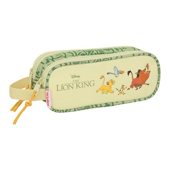 Astuccio per bambini Mufasa 22 cm con cerniera e chiusura elastica verde.