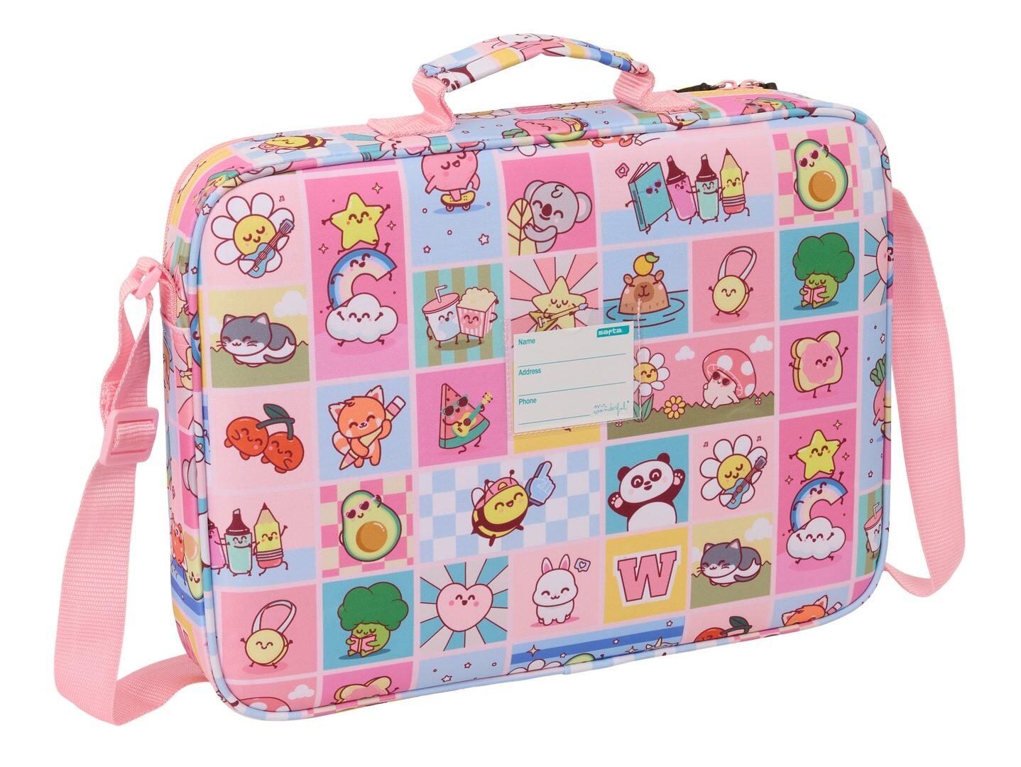 Portafoglio per bambini Mr. Wonderful Comic con tracolla regolabile, rosa 2/3