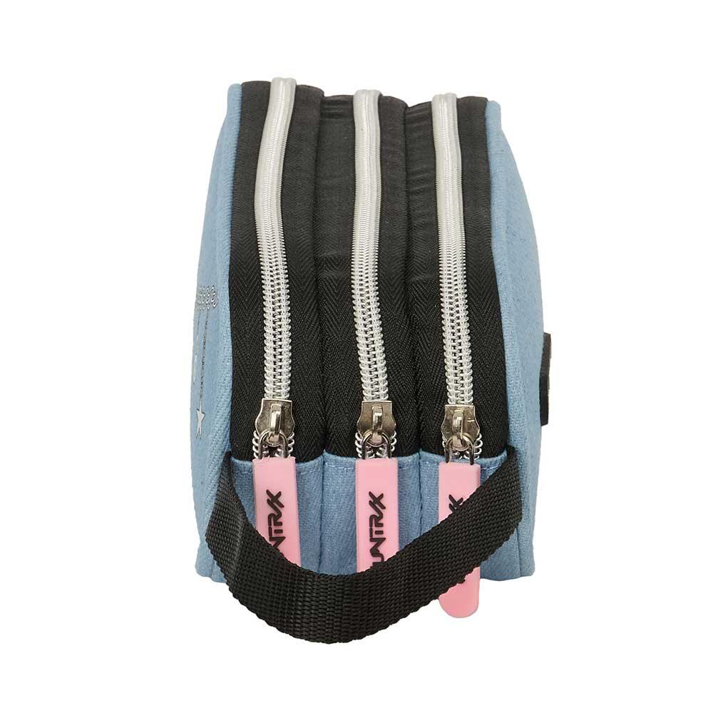 Trousse double K-Pop Demon Hunters pour enfants avec fermeture éclair, bleu 3/3