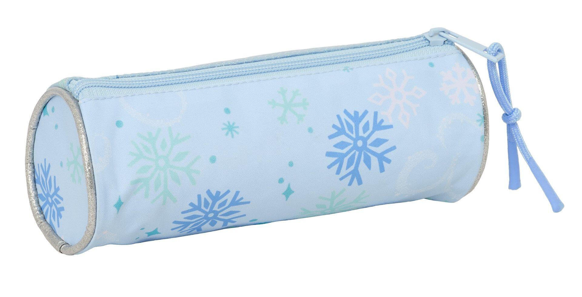 Astuccio rotondo per bambini Frozen con cerniera e maniglia estraibile, azzurro 2/3
