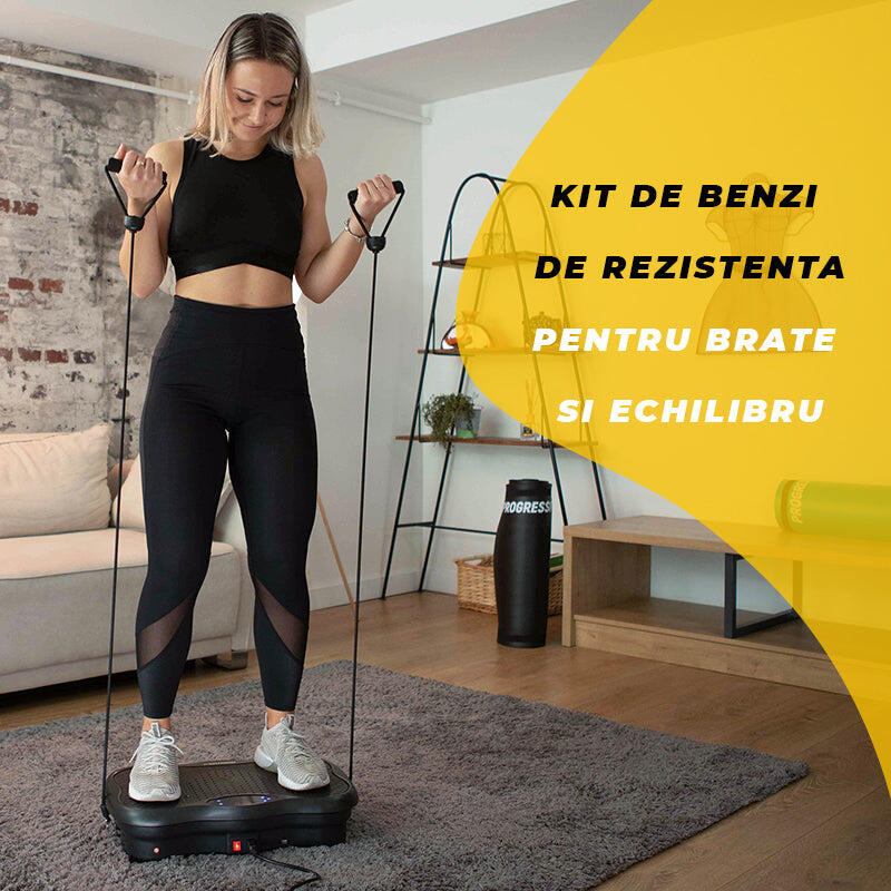 Aparat vibromasaj PROGRESSIVE UltraFit + 5 accesorii - Alb