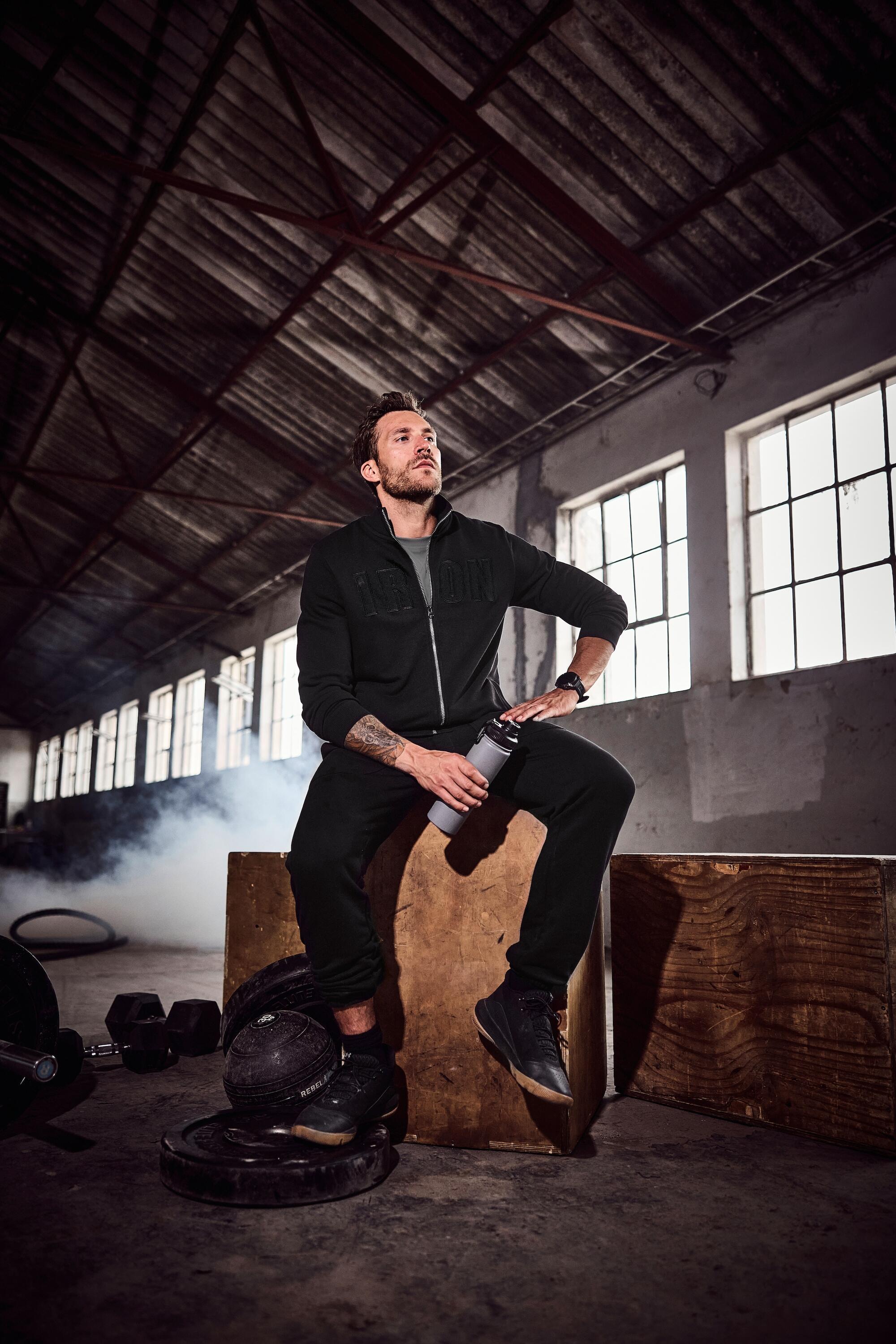 Herren Jogginghose Fitness Bauchfit Straight Fit 7/7