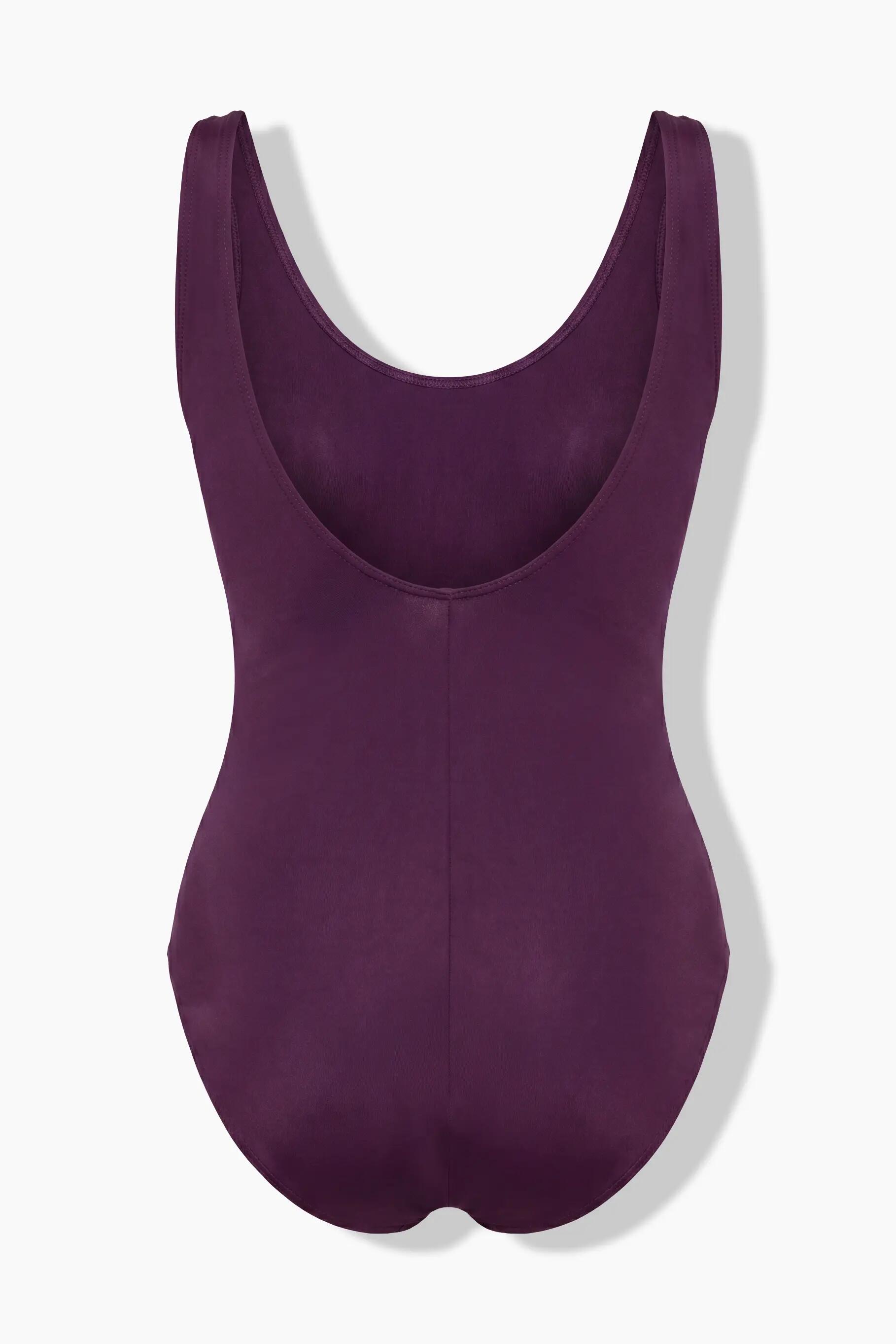 Femme Maillot de bain sans bonnets souples décolleté rond et passepoils 7/7