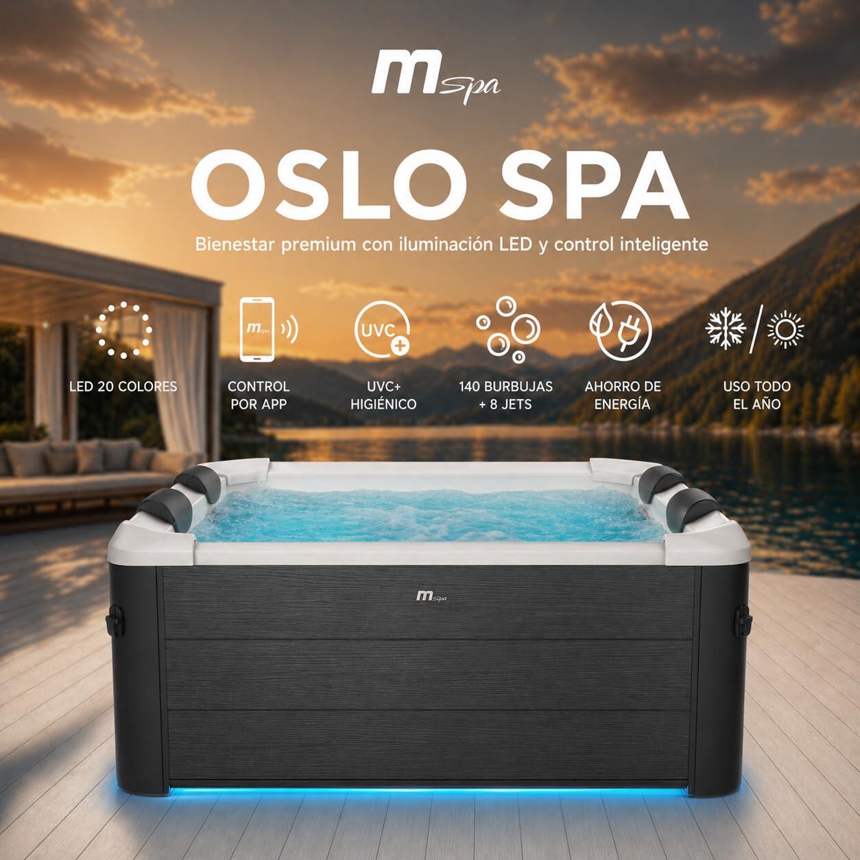 MSpa – Vasca Idromassaggio Quadrata Oslo Aero Plus 4–6 persone 4/7