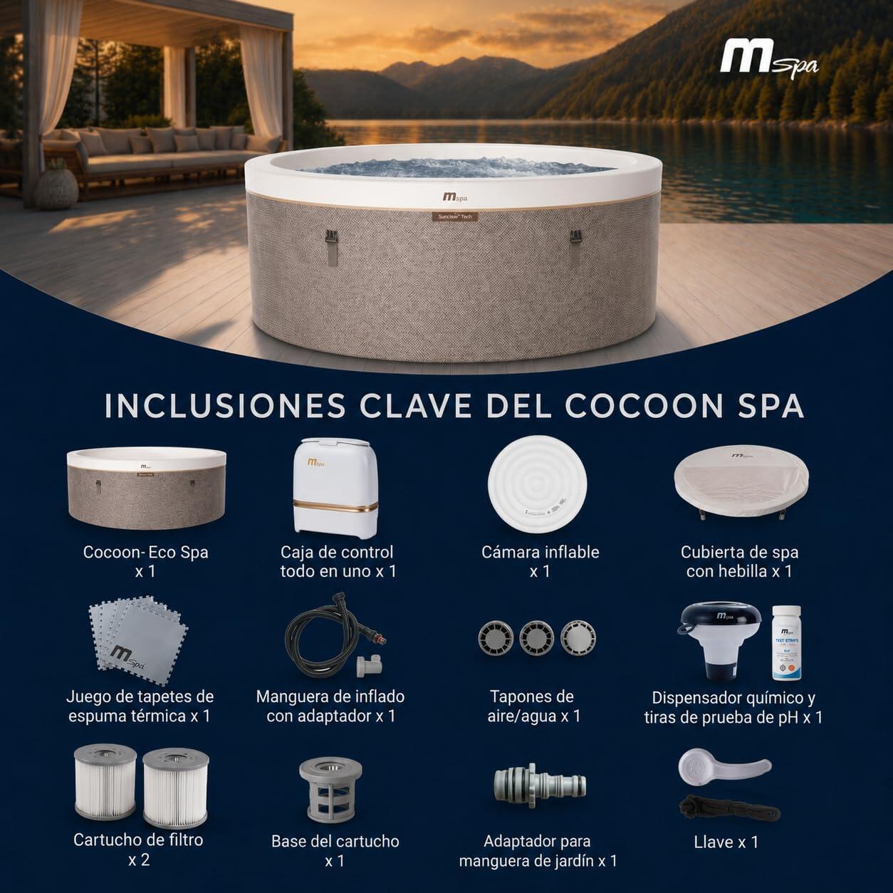 MSpa - Vasca idromassaggio gonfiabile semirigida circolare Cocoon-Eco 4–6 6/7