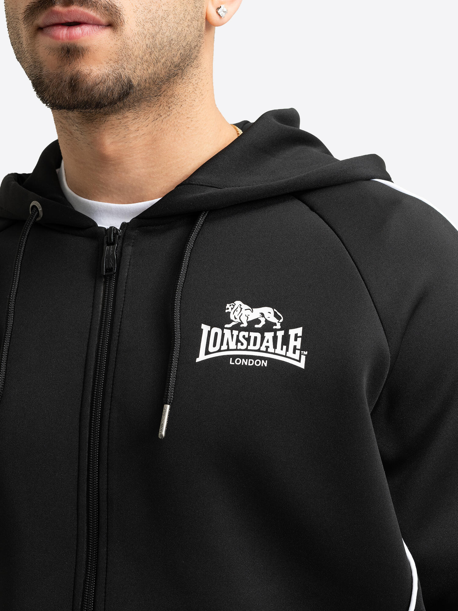 LONSDALE Heren trainingsjack met capuchon regular fit ACHAVANICH 6/6