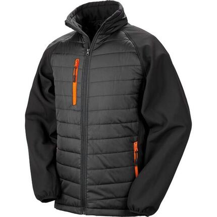 Doudoune softshell recyclée Result black compass